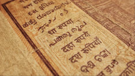Captivating closeup shots of various currency bills featuring Mahatma Gandhi, including rupees and dollars. Unique onedollar bill with a hole. Money handling and currency art captured in detail