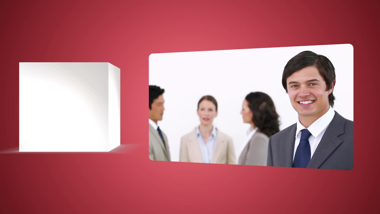 스튜디오에서 사업가들의 애니메이션