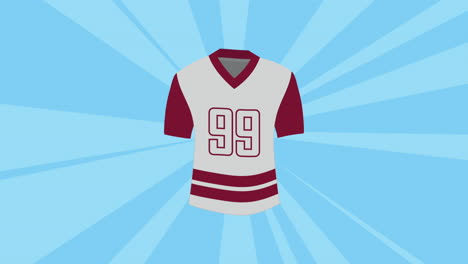 camiseta deportiva con el número 99