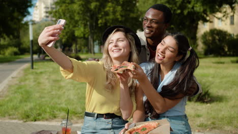 young friends having a good time together