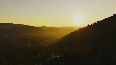 sunset over the mountains