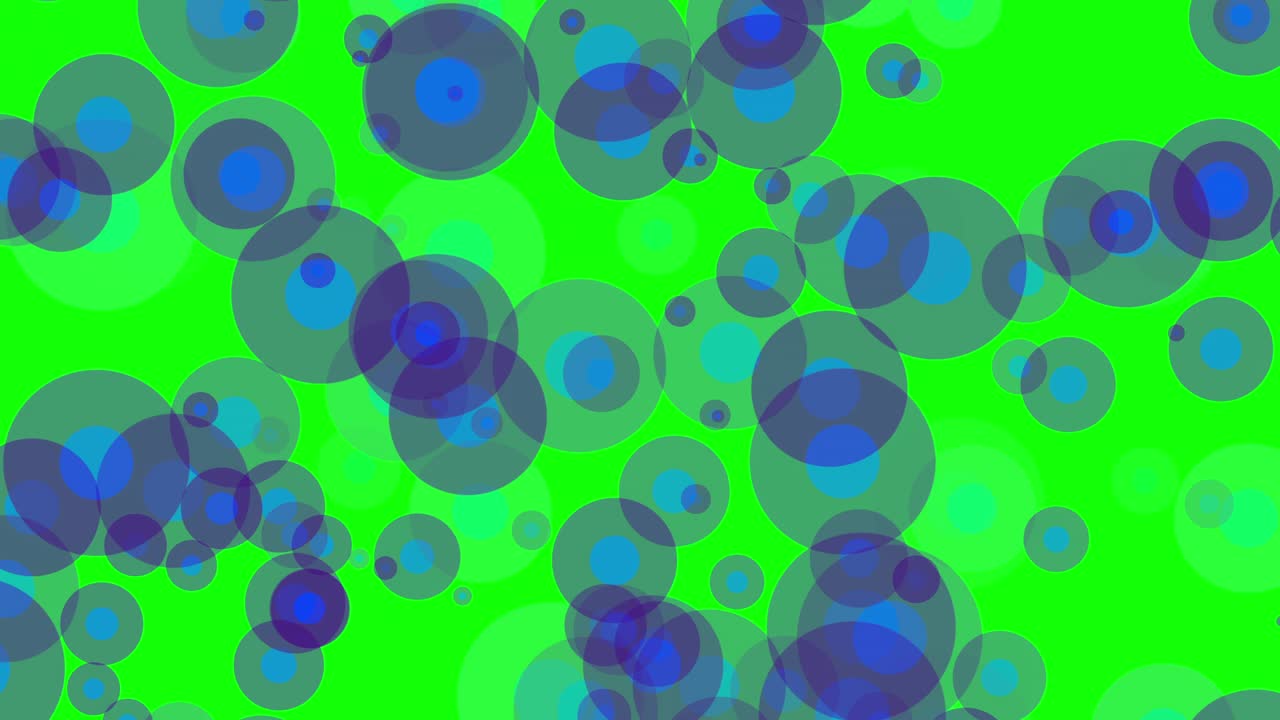 움직이는 원을 가진 초록색 배경