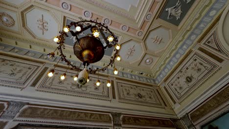 ornate chandelier in vizcaya museum