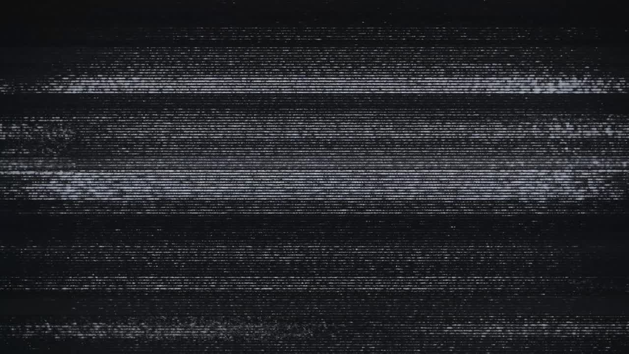 Flickering Analog TV Static with Horizontal Lines