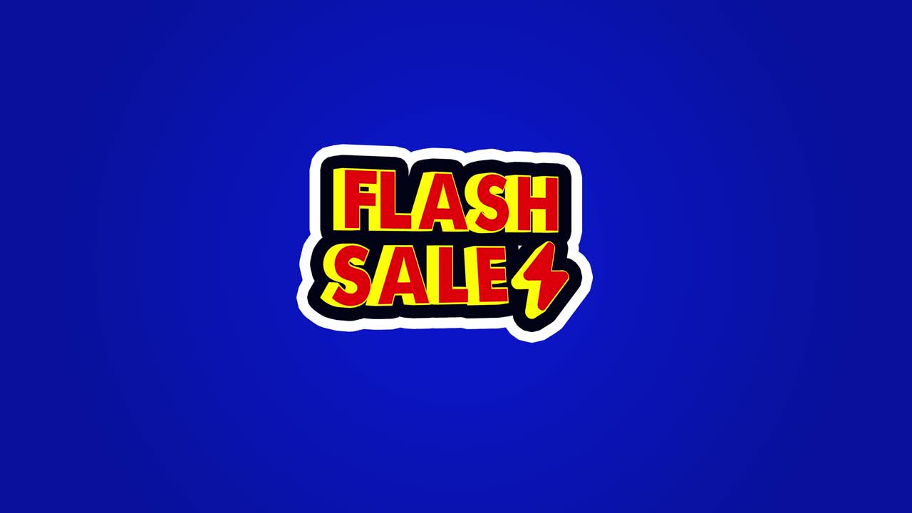 offerta di vendita flash banner per lo shopping per la promozione del marketing testo di grafica animata sui social media