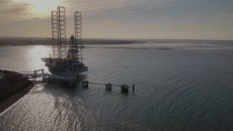 north sea oil rigs under construction at sheerness docks in kent england