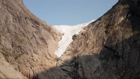 Aerial-View-of-Briksdalsbreen-Glacier,-Vestland-County,-Norway