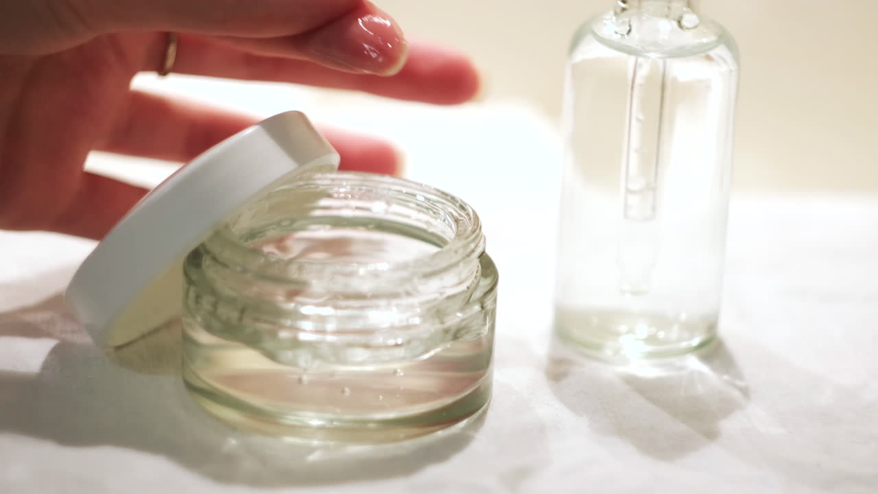 Applying Facial Serum and Cream