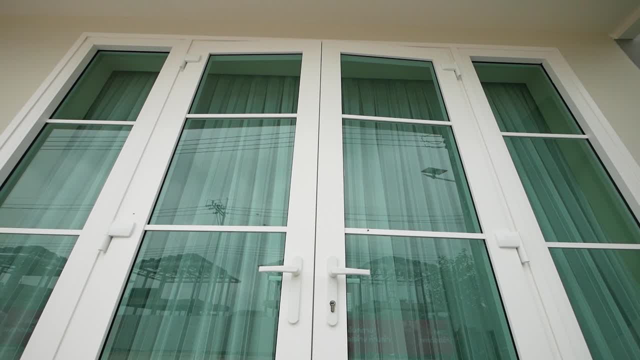 Modern White Wooden Frame House Entrance Exterior Design