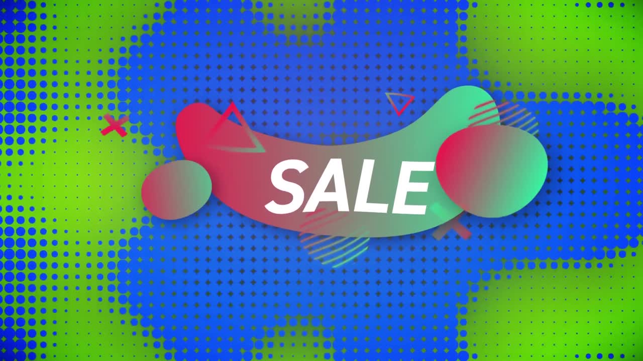 gráfico de venta con formas abstractas