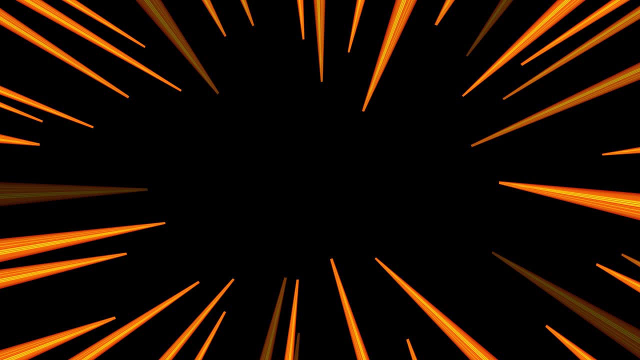 코 액션 오버레이를 위한 오렌지색 방사선 속도 라인 코 플래시 방사선 라인 루프 배경 알파 채널 타임 프로스 4444 망가 스피드 프레임, 슈퍼히어로 액션