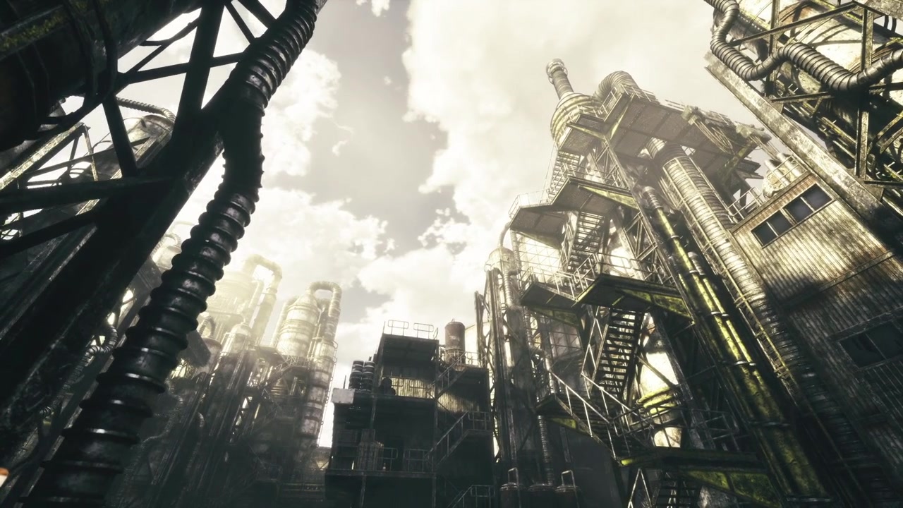 Bright industrial structures reflect transition to sustainable energy