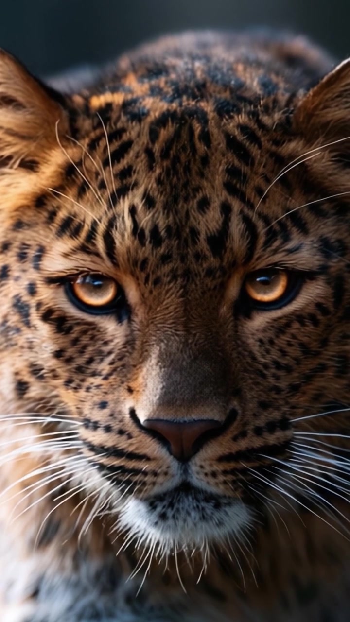 Captivating Close-Up of a Majestic Leopard: A Stunning Portrait Showcasing the Intense Gaze and Distinctive Spots of This Magnificent Big Cat