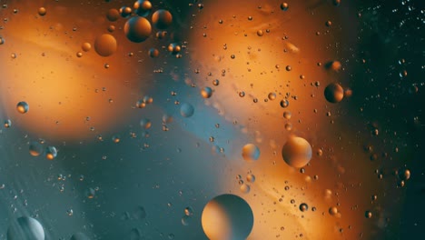 oil drop floating on the water. abstract bubble background.