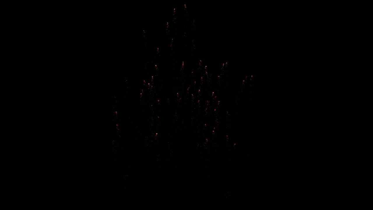 Rotating Christmas Particles Tree Forming from Particles