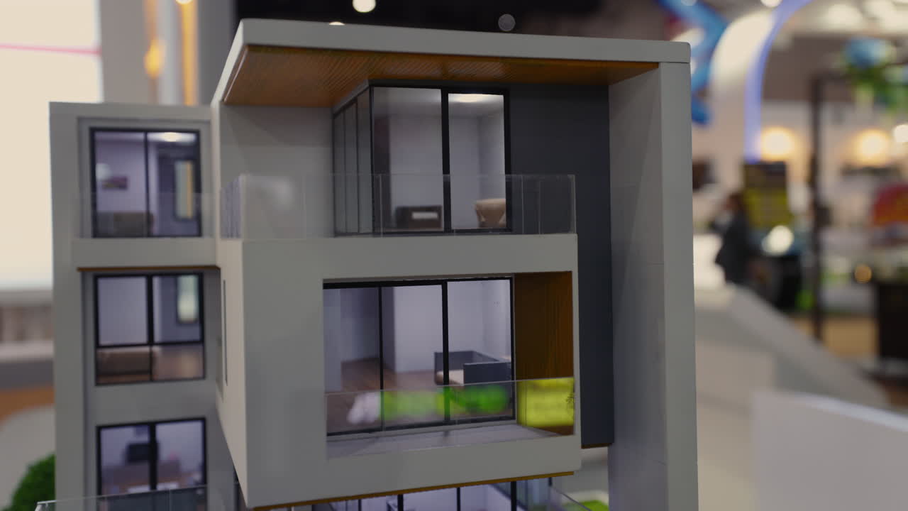 Model of a Modern Apartment Building