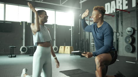 fitness training with personal trainer