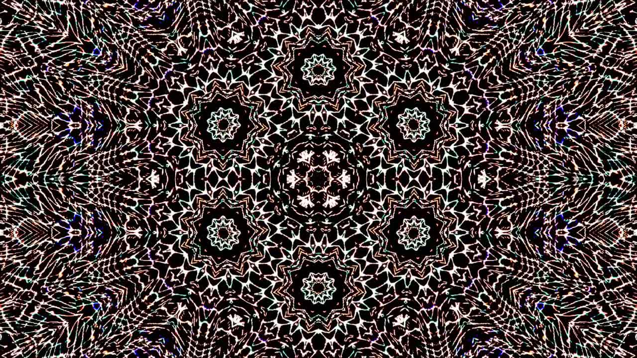 abstract lines colorful light color shining dots round shape black background