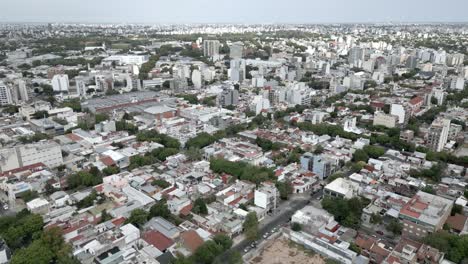 aerial cityscape of villa ortuzar chacarita neighborhoods buenos aires city argentina during summer clear sly