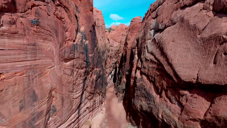 buckskin gulch slot canyon utah, aerial view inside a deep slot canyon