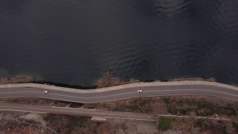 drone over the forest and lake maggiore, italy