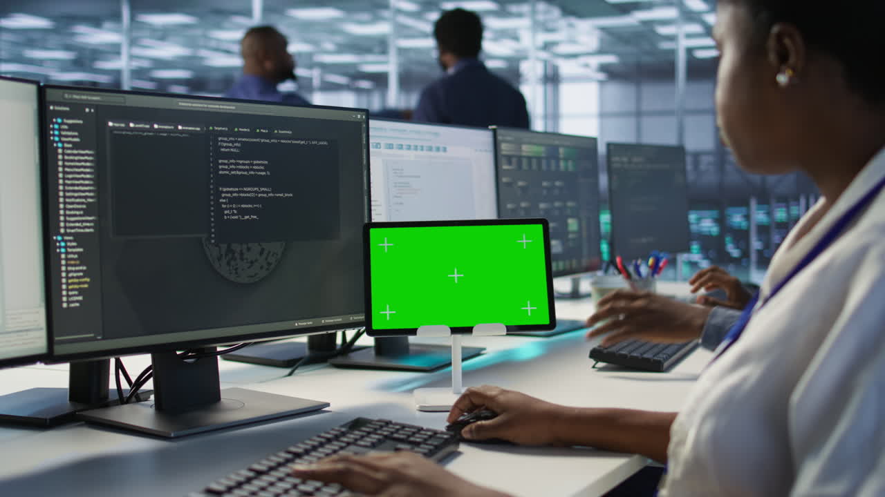 Diverse Team Working in a Modern Office