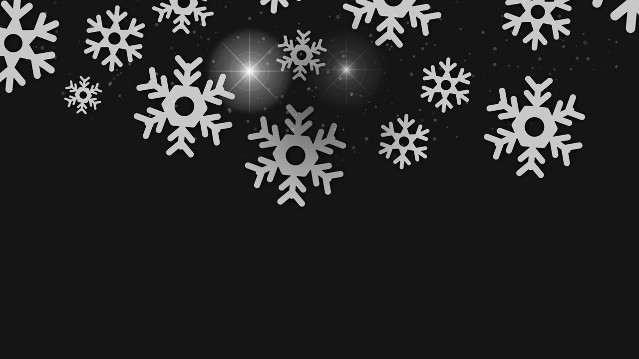 Julebakgrunn med fallende snøflak og glitterpartikler