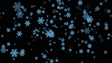 la nieve cae en tamaño mediano