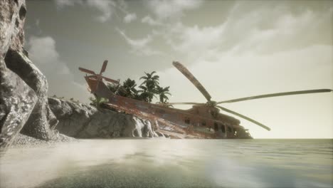 old-rusted-military-helicopter-near-the-island