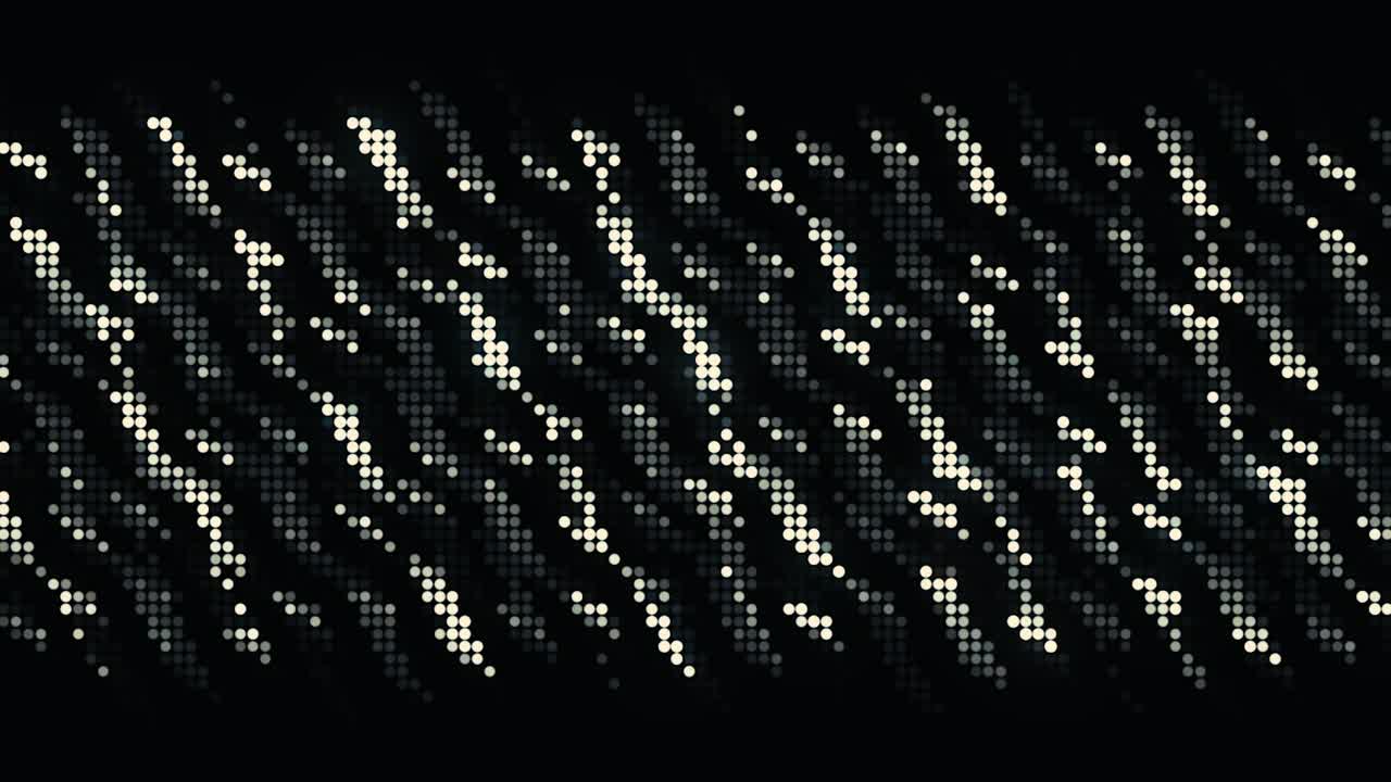 Abstract black and white tv noise or glitch effect, seamless loop. Motion. Monochrome pixelated pattern with waving particles