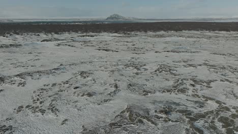 Unberührte,-Kalte-Landschaft-Islands-Im-Winter---Antenne