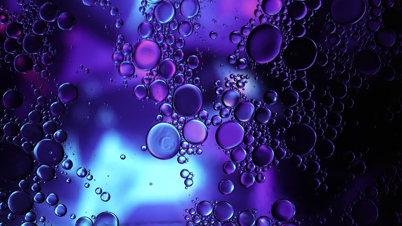 abstract colorido alimentos gotas de aceite burbujas y esferas que fluyen