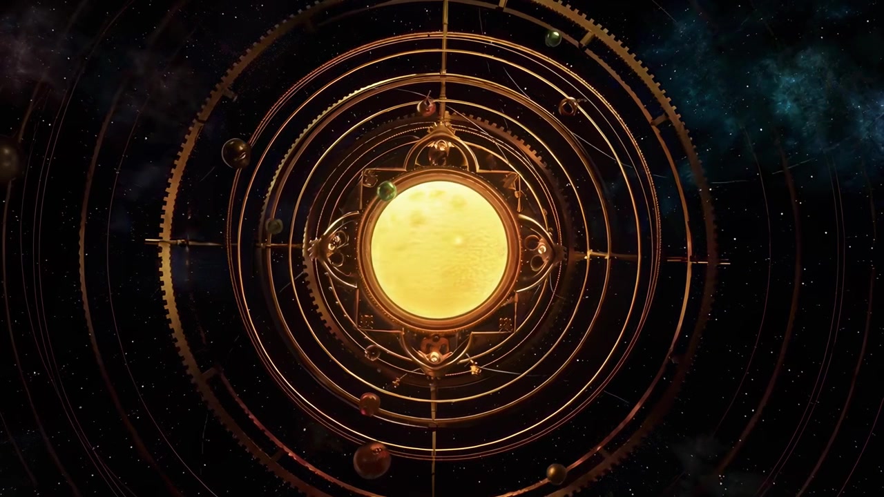 Animated Mechanical Orrery Model of a Solar System
