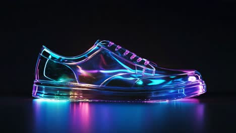 futuristic neon sneakers