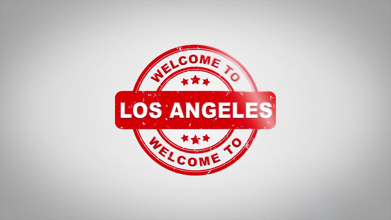 Design Grafico Timbro Benvenuto a Los Angeles