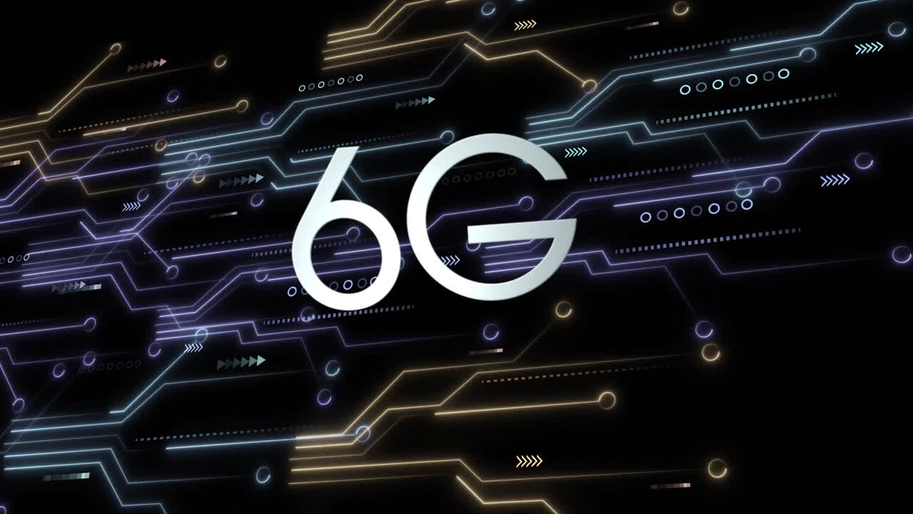 animación de texto 6g y procesamiento de datos