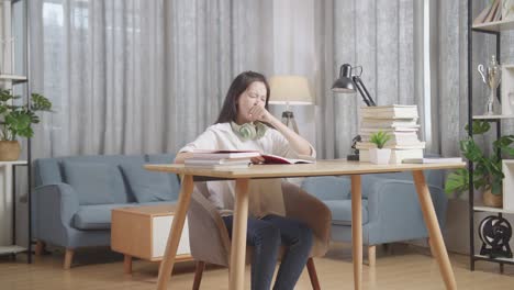 tired student sleeping at desk