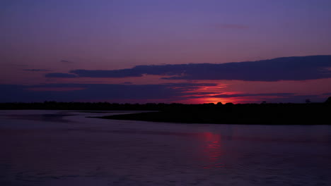 sunset over a river