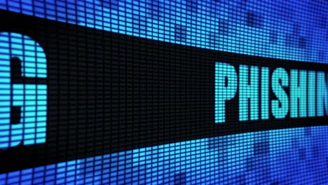 phishing alert on digital display