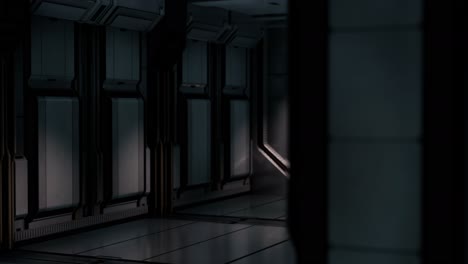 interior estéril de ciencia ficción futurista de un laboratorio o una nave espacial