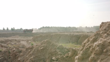 excavation site with truck