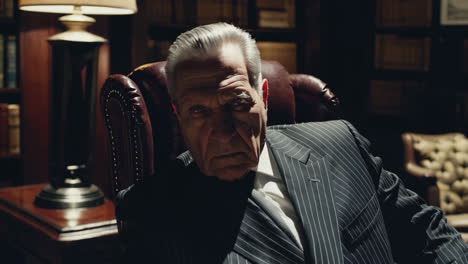 senior businessman in elegant office setting
