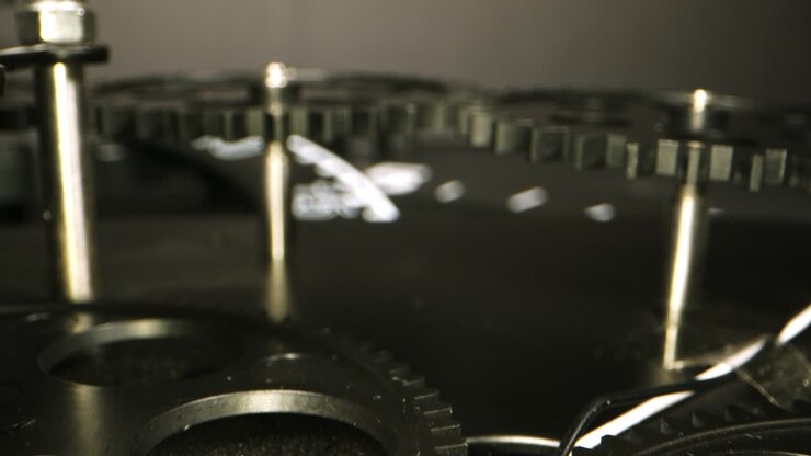 Retro Grunge Industrial Mechanic Clock Gears