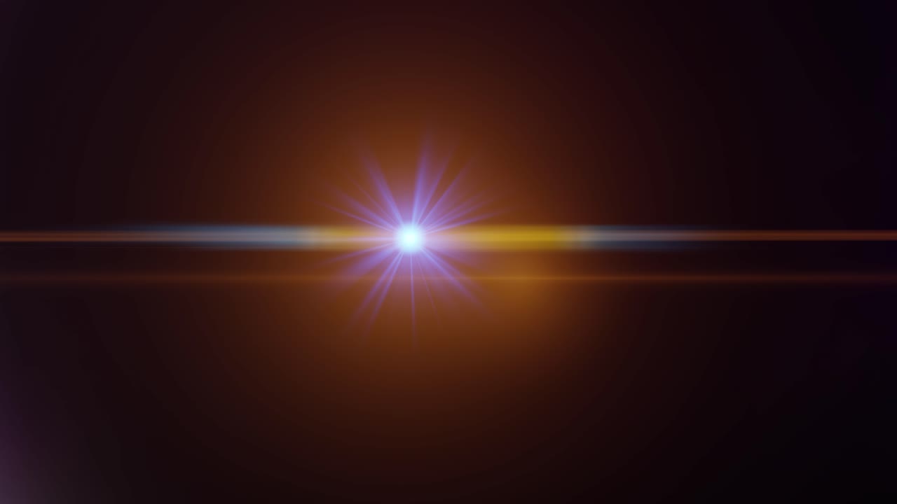 Flare ottico dinamico e transizione di scie luminose.