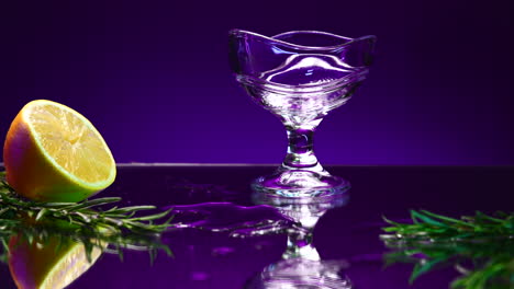 refreshing green drink with lime and rosemary