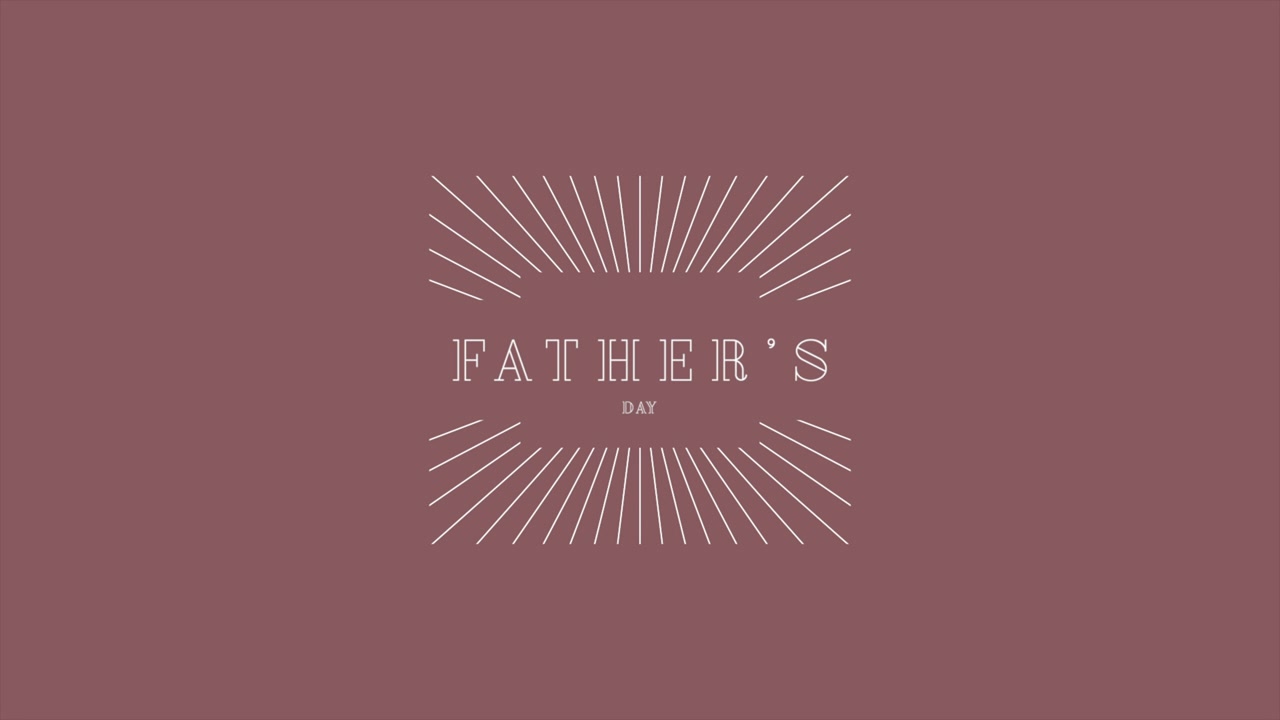 Father Day with retro lines on brown color