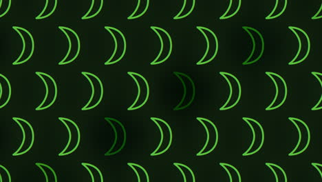 patrón de onda dinámico que golpea las líneas verdes sobre fondo negro
