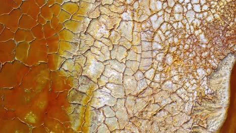 colorful textures on sandy terrain at mine site in huelva