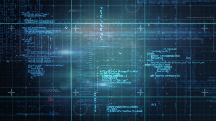 Animation of clock ticking and data processing