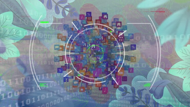 Animation of connections and data processing